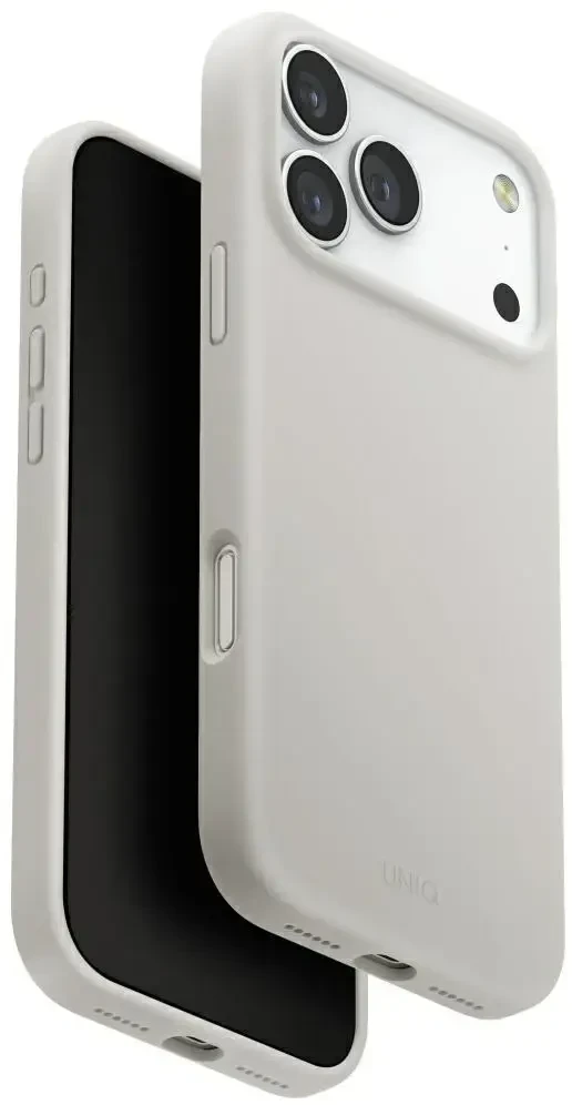 UNIQ Lino dėklas skirtas Apple iPhone 17 Pro Max Magclick Charging Light pilkos spalvos