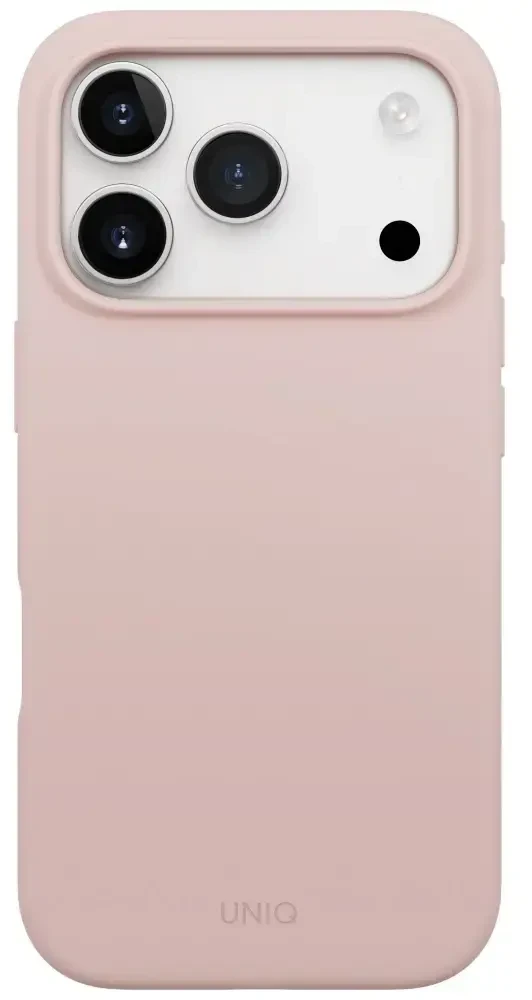 UNIQ Lino dėklas, skirtas iPhone 17 Pro, su Magclick įkrovimu, rožinis