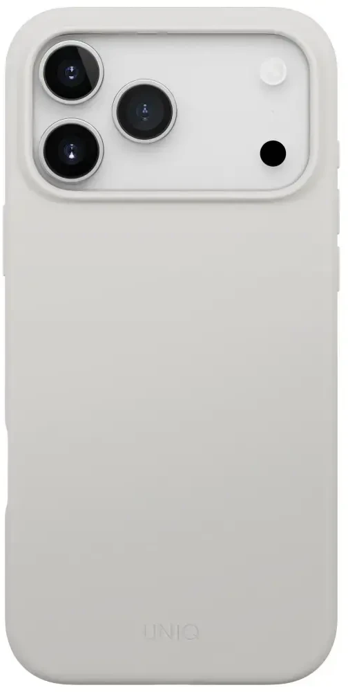 UNIQ Lino dėklas skirtas Apple iPhone 17 Pro Max Magclick Charging Light pilkos spalvos