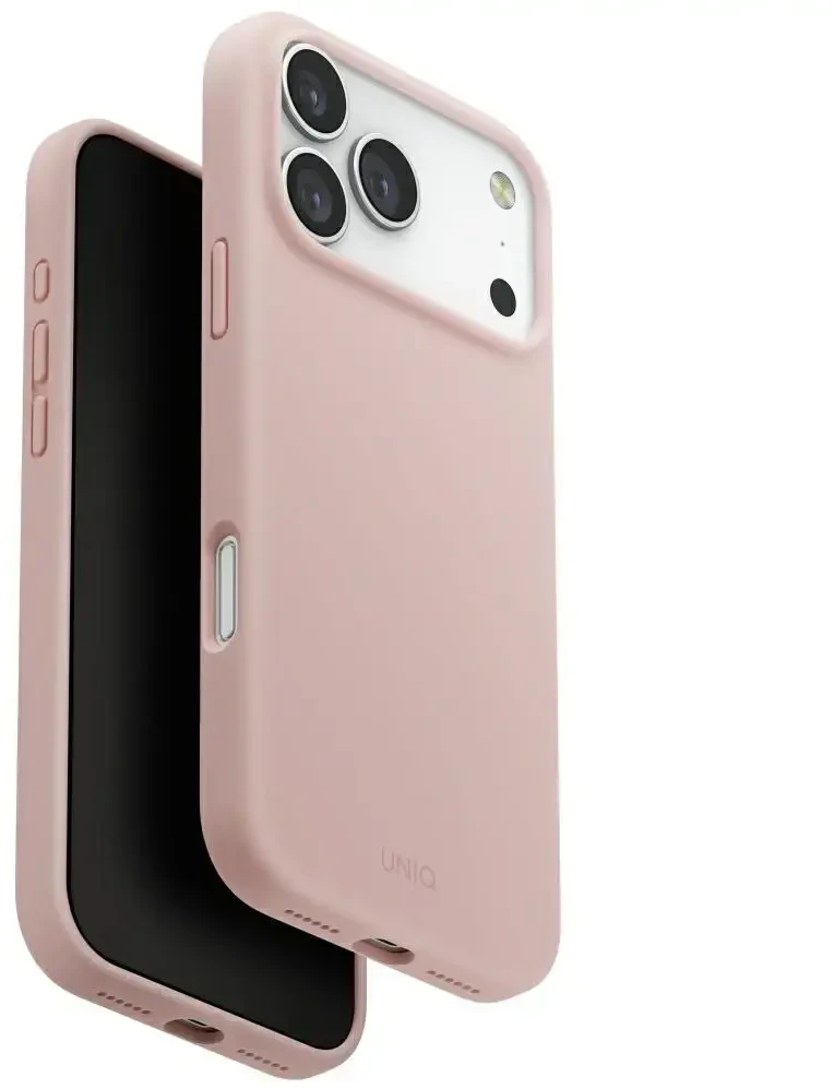 UNIQ Lino dėklas skirtas Apple iPhone 17 Pro Max Magclick Charging rožinės spalvos
