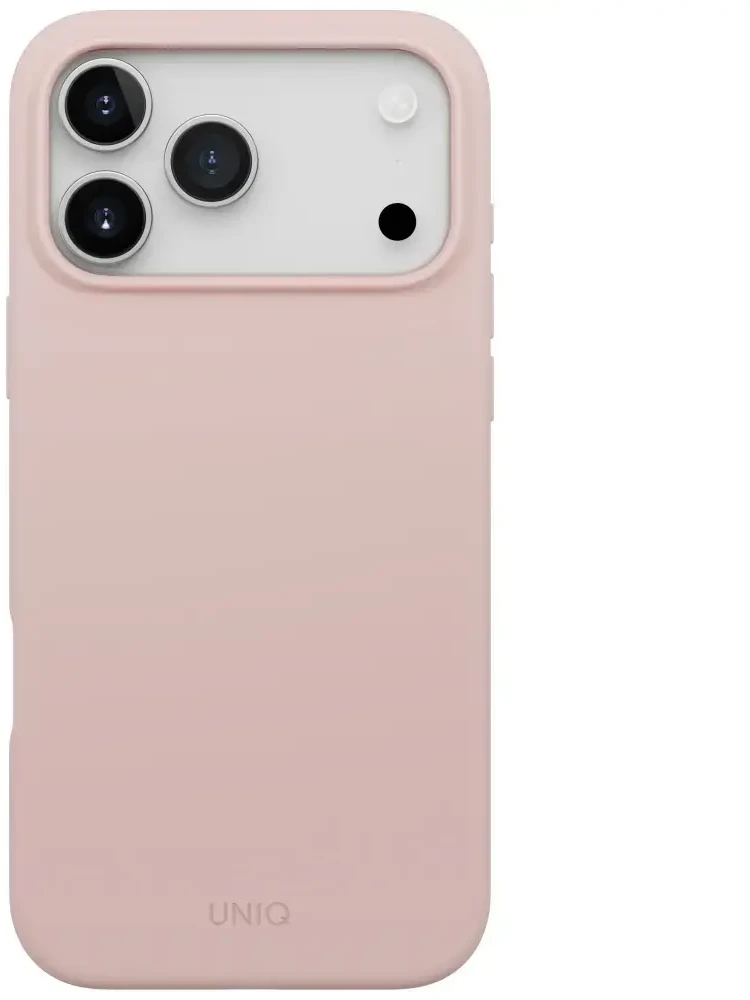UNIQ Lino dėklas skirtas Apple iPhone 17 Pro Max Magclick Charging rožinės spalvos
