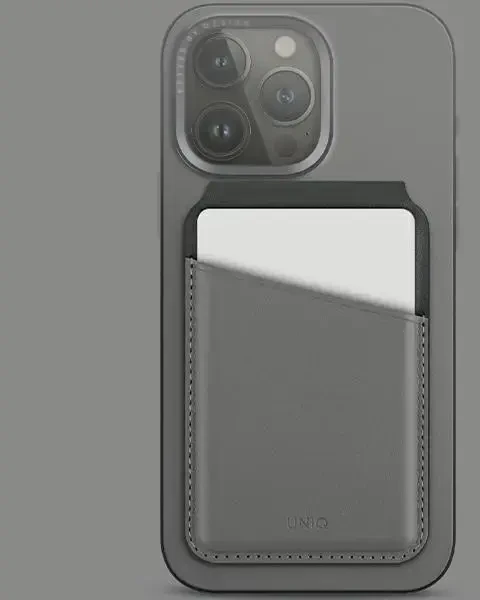 Dėklas UNIQ Lyden DS magnetic wallet RFIDi phone stand pilkos spalvos-juodos spalvos/charcoal pilkos spalvos-juodos spalvos