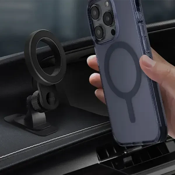 UNIQ magnetic holder Trelix Car Dash Mount midnight juodos spalvos