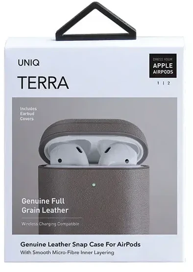 Uniq Terra oda dėklas skirtas AirPods 1 / 2 generation - beige