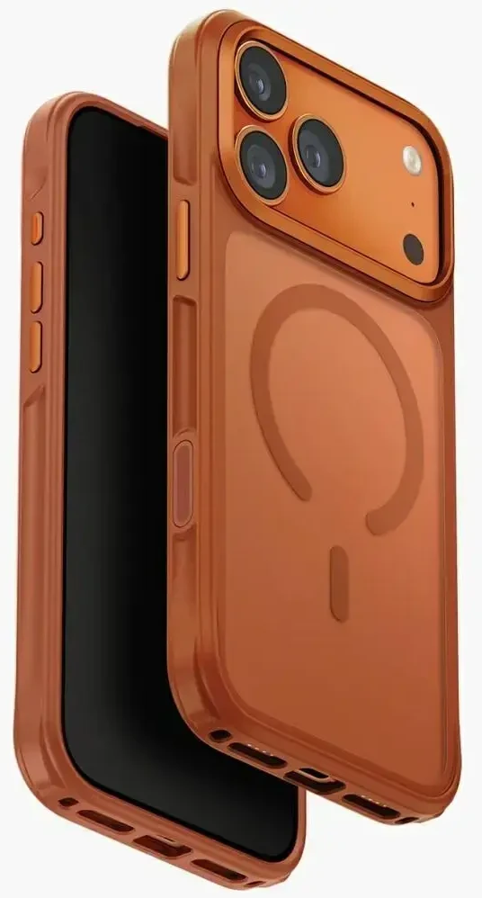 Uniq Veren iPhone 17 Pro Max Magclick įkrovimo dėklas - oranžinis