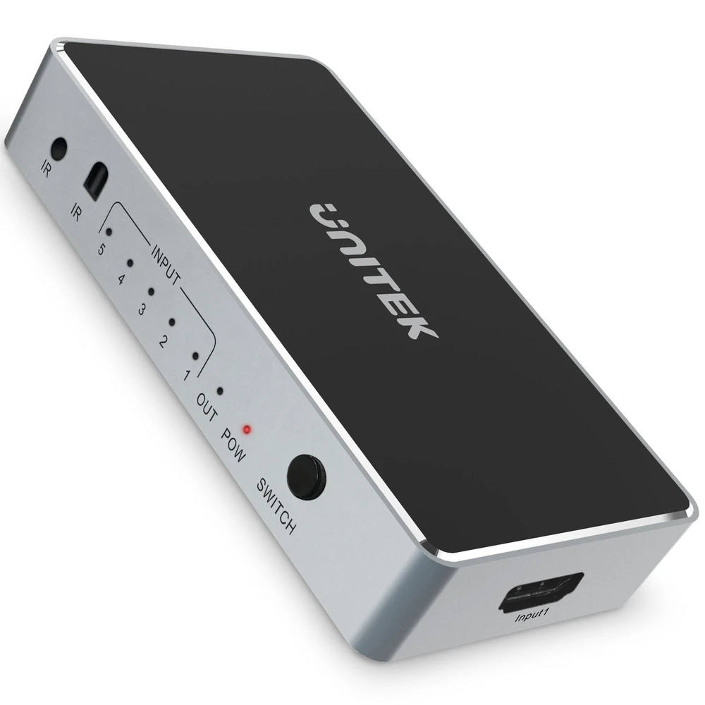 Unitek HDMI 1.4b 5 IN-1 OUT 4K signalo perjungiklis