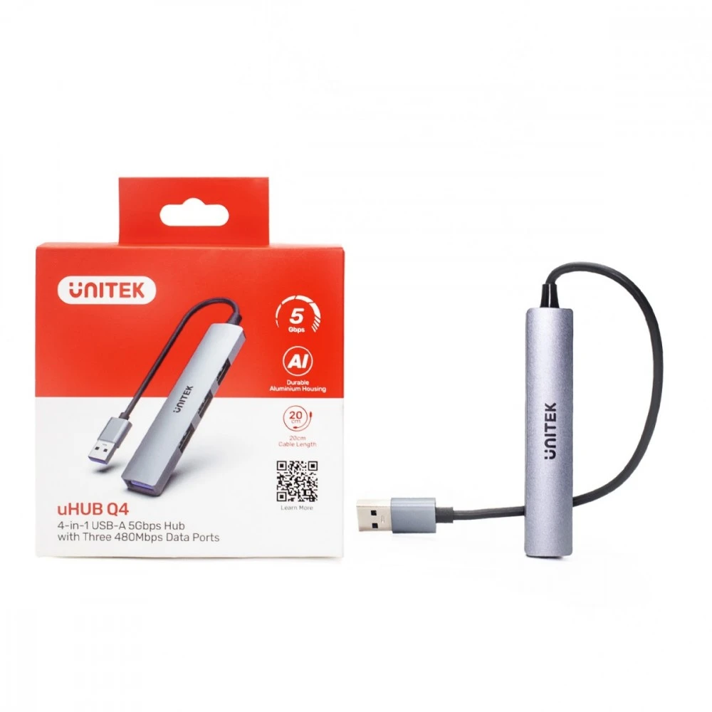 HUB Unitek H1208A USB-A / 3x USB-A 2.0, USB-A 3.0