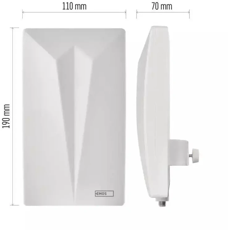 Universali lauko/vidaus DVB-T antena su stiprintuvu CAMP-V400 0-80km EMOS