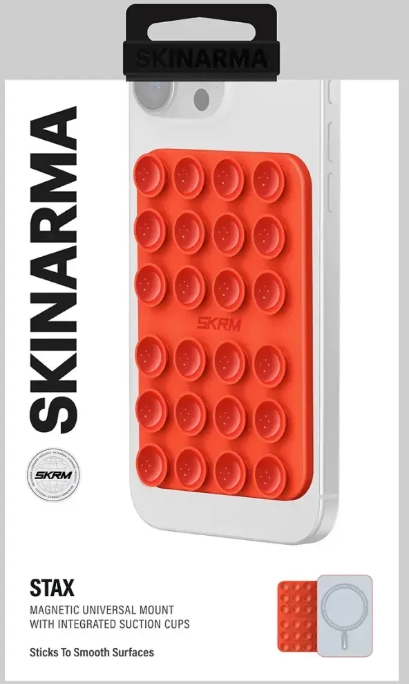 Universalus siurbtukas „Skinarma Stax MagSafe“ telefonui, oranžinis
