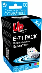 „UPrint“ su „UPrint“ rašalu suderinamas rašalas / rašalas su C13T071, 1xblack / 1xcyan / 1xmagenta / 1xyellow, 1x12 a 3x10ml, E-71 PACK, skirtas Epson D78, DX4000, DX40
