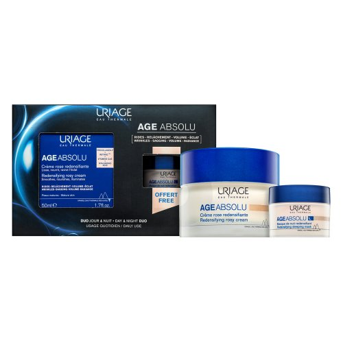 Uriage Age Absolu Day & Night Duo Day Kreminis rinkinys moterims (Age Absolu Redensifying Rosy Kreminis 50 ml + Age Absolu Redensifying Sleeping Mask 15 ml)