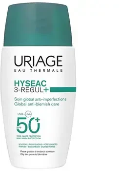 Uriage HYSEAC 3 REGUL+ globalus kremas nuo spuogų SPF50+ 50 ml