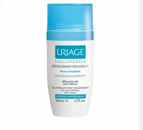 Uriage Gentle Deodorant Švelnus rutulinis dezodorantas be aliuminio, 50 ml