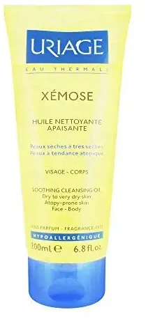 Uriage Xémose Cleansing Soothing Oil valomasis aliejus sausai odai veidui ir kūnui, 200 ml