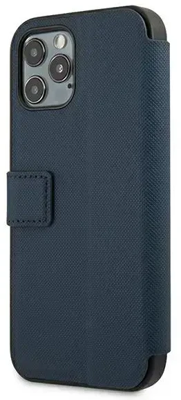 Dėklas „Us Polo Assn“ „US Polo“ USFLBKP12MPUGFLNV „Apple iPhone 12/12 Pro 6,1“ tamsiai mėlynas, knygutė, polo siuvinėjimo kolekcija