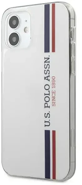 Us Polo Assn US Polo USHCP12SPCUSSWH Apple iPhone 12 mini 5,4" telefono dėklas baltos spalvos Tricolor Collection