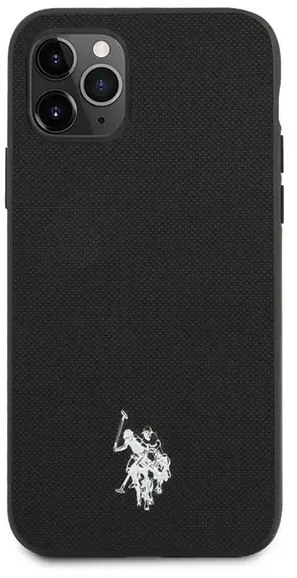 Dėklas U.S. Polo Assn US Polo USHCN65PUBK iPhone 11 Pro Max juoda/juoda Polo Type Collection