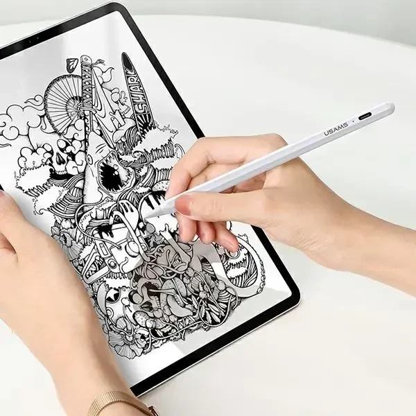 USAMS Active Touch Screen rašiklis, skirtas iPad baltos spalvos ZB223DRB01 (US-ZB223)