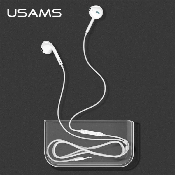 USAMS Stereo Ausinės EP-22 baltos spalvos HSEP2201 3.5mm jack