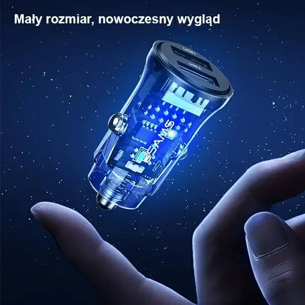 USAMS C31 CC162 automobilinė įkrovimo stotelė | 15W | QC | USB-A | juoda