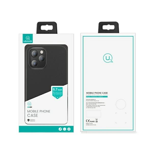 USAMS Gentle Apple iPhone 12 Pro Max 6,7" dėklas telefonui juodos spalvos IP12PMQR01 (US-BH610)