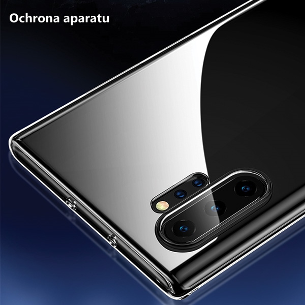 Usams US-BH512 pirminis itin plonas silikoninis galinis dėklas, skirtas Samsung Galaxy Note 10 (N970F) skaidrus