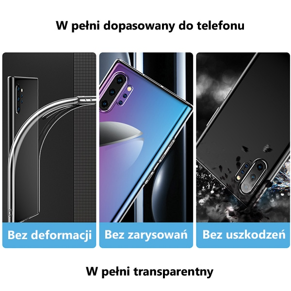 Usams US-BH512 pirminis itin plonas silikoninis galinis dėklas, skirtas Samsung Galaxy Note 10 (N970F) skaidrus