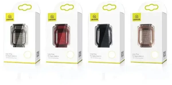 USAMS Dirželis su etui Apple Watch 4/5/6/7/SE 44/45mm. rózowo-auksinė/rose auksinis ZB74IW4 (US-ZB074)
