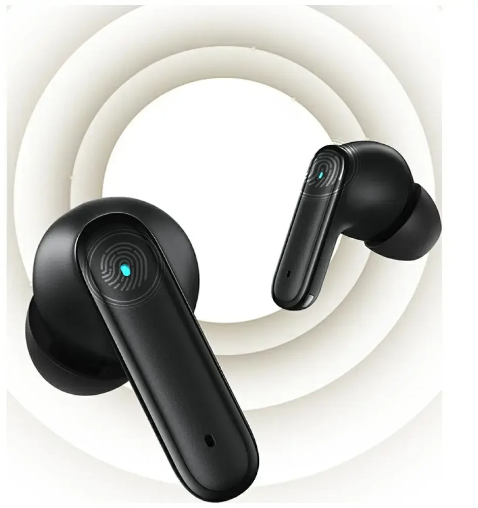 USAMS E05 TWS ausinės Bluetooth 6.0 belaidės juodos spalvos