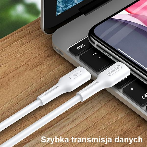 USAMS U43 USB-C į lightning greito įkrovimo laidas 30W, Juodas