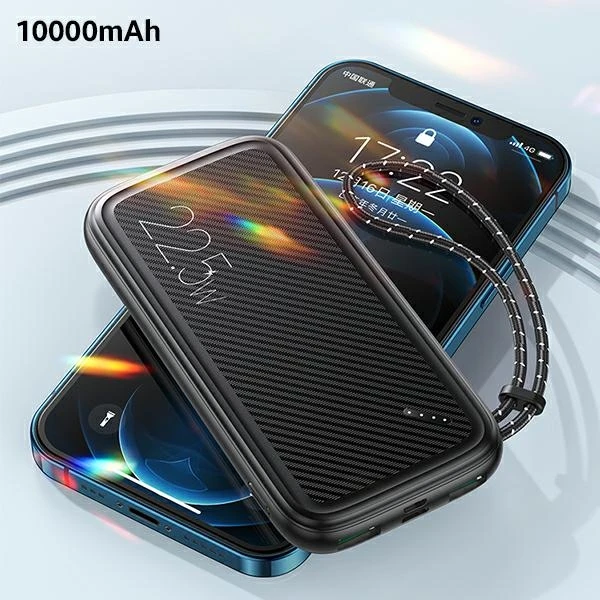 USAMS Powerbank PB56 10000mAh 22.5W 2xQC3.0+PD Fast Charge juoda/juodas 10KCD15101 (US-CD151)