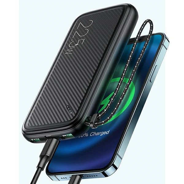 USAMS Powerbank PB56 10000mAh 22.5W 2xQC3.0+PD Fast Charge juoda/juodas 10KCD15101 (US-CD151)