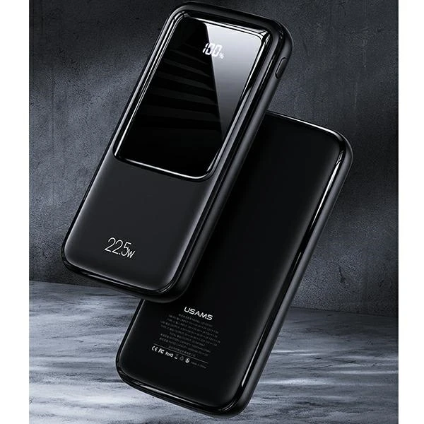 USAMS Powerbank PB58 10000mAh 22.5W QC3.0+PD Fast Charge juodos spalvos 10KCD16101 (US-CD161)