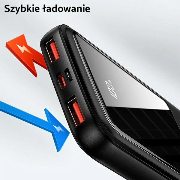 USAMS Powerbank PB58 10000mAh 22.5W QC3.0+PD Fast Charge juodos spalvos 10KCD16101 (US-CD161)