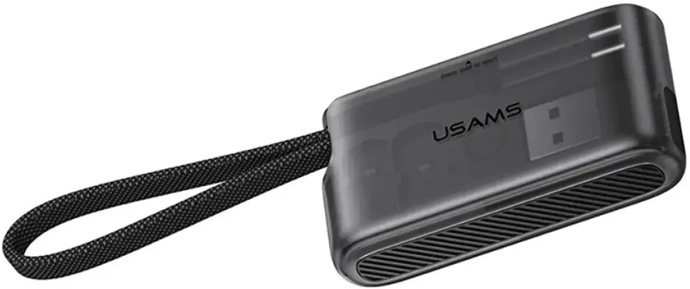 USAMS SJ822 U114 60W greitojo įkrovimo daugiafunkcė kabelių saugojimo dėžutė, juoda