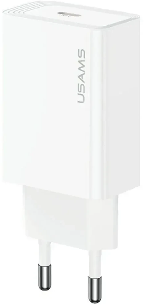 Laidinis įkroviklis USAMS T69 30W USB-C baltos spalvos