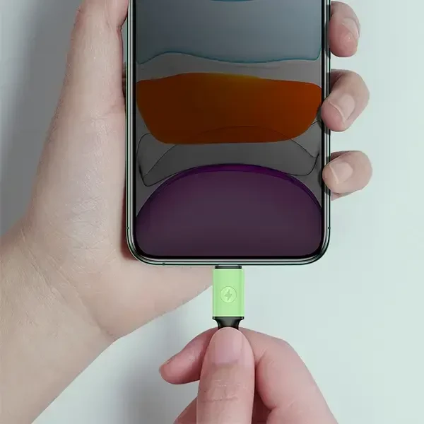 USAMS U52 microUSB 2A greito įkrovimo kabelis 1 m violetinės spalvos SJ435USB04 (US-SJ435)