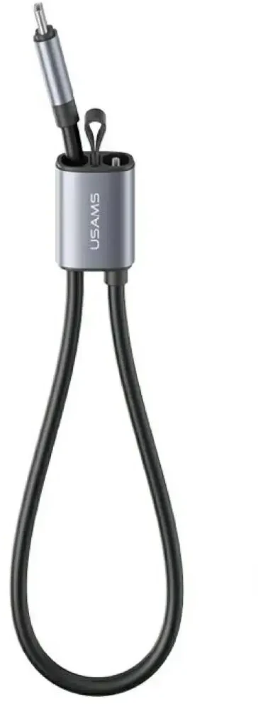Kabelis USAMS U97 60W USB-C į USB-C laikiklis, 30 cm, tamsinti