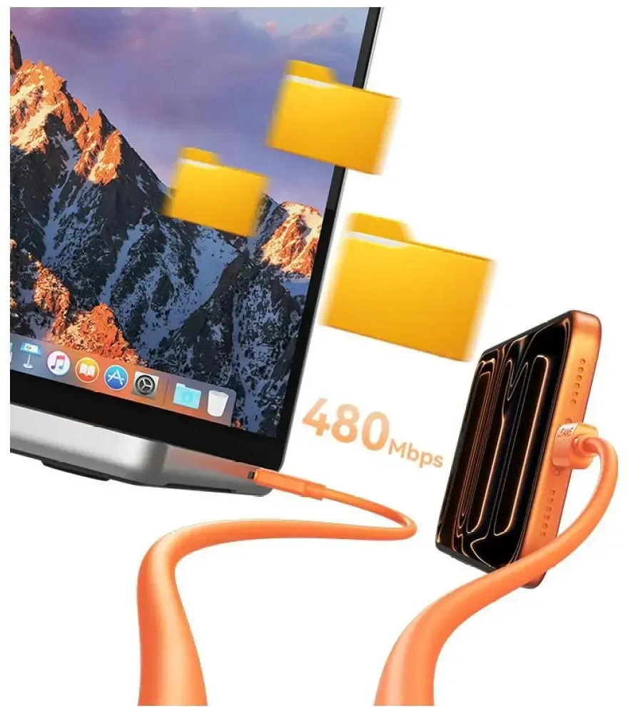 Kabelis USAMS U98 3A Silicone Fast Charging USB-C juodos spalvos