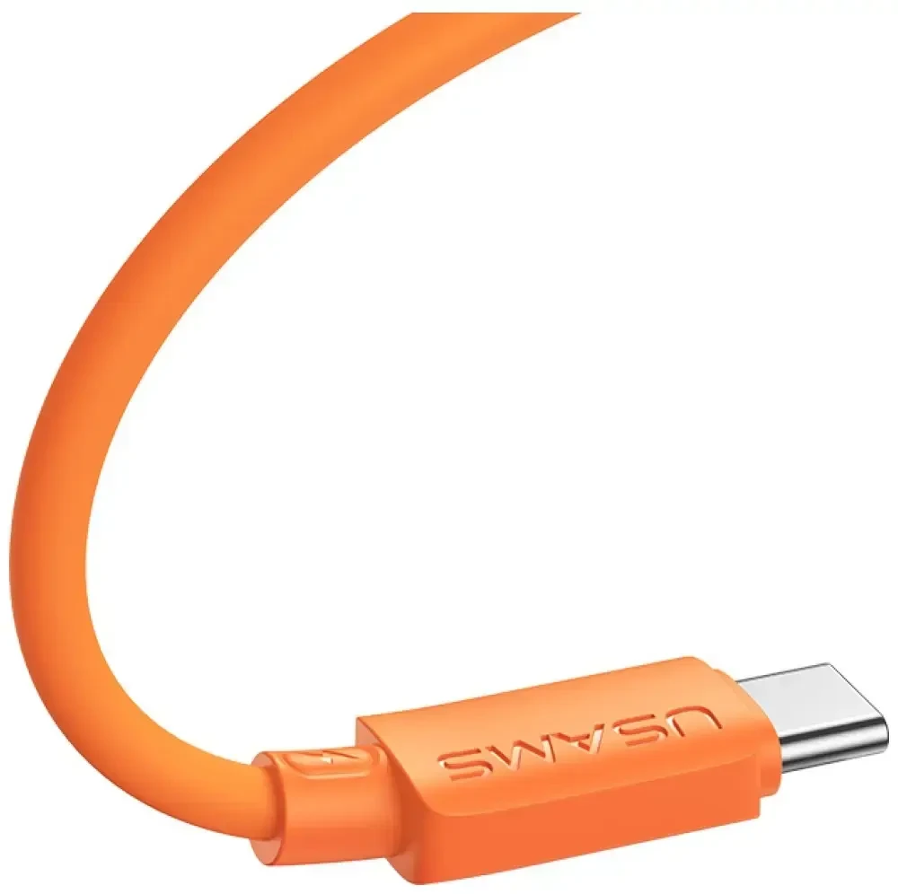 Kabelis USAMS U98 3A Silicone Fast Charging USB-C baltos spalvos