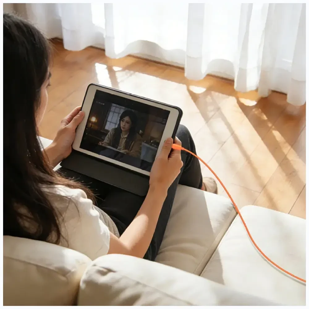 Kabelis USAMS U98 30W 3A Silicone Fast Charging USB-C į Lightning baltas