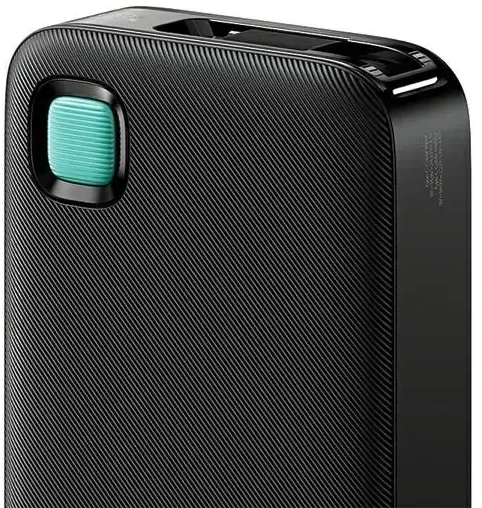USAMS nešiojama baterija su ištraukiamu USB-C laidu, 10000 mAh PD 20W greito įkrovimo XY serija, baltos spalvos