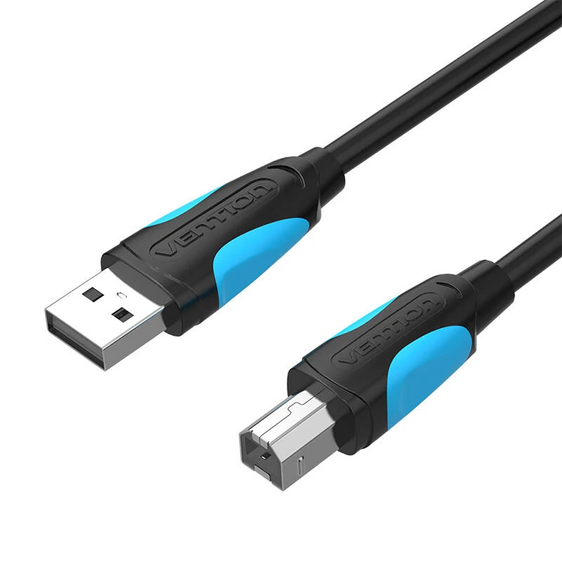 Vention USB 2.0 A kištukinis USB-B kištukinis spausdintuvo kabelis Ventiliacija VAS-A16-B1000 10m Juodas PVC