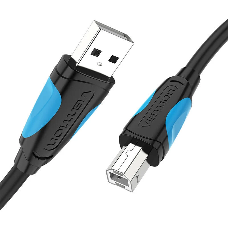 USB 2.0 A į USB-B spausdintuvo kabelis Vention VAS-A16-B100 1m - Juodas
