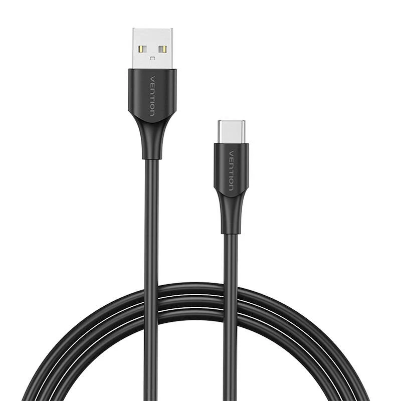 Vention USB 2.0 A į USB-C 3A kabelio ventiliacijos anga CTHBH 2m juoda