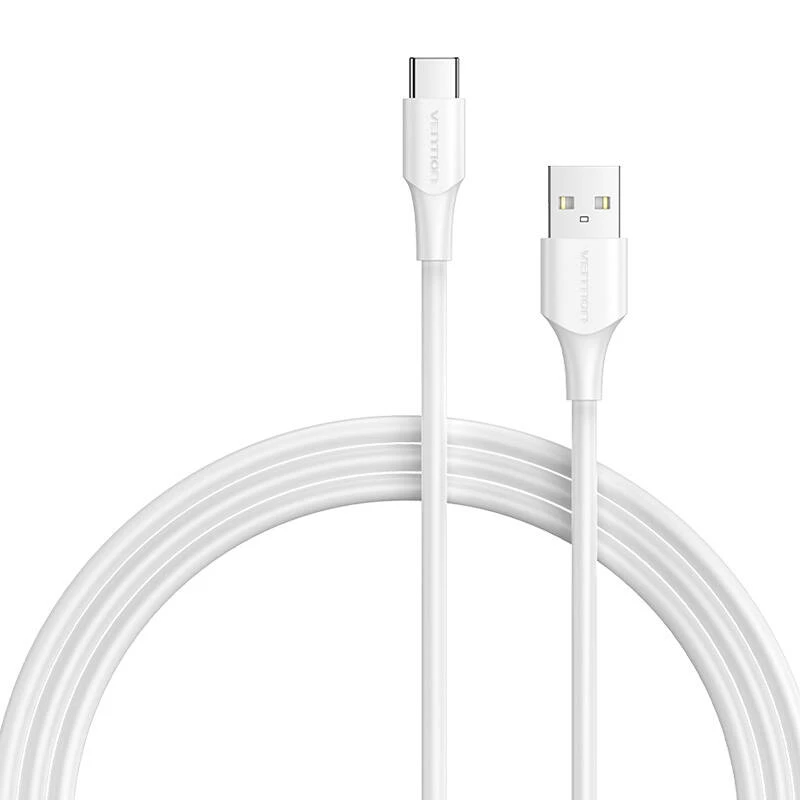 Vention USB 2.0 A į USB-C 3A kabelio ventiliacijos anga CTHWF 1m Balta