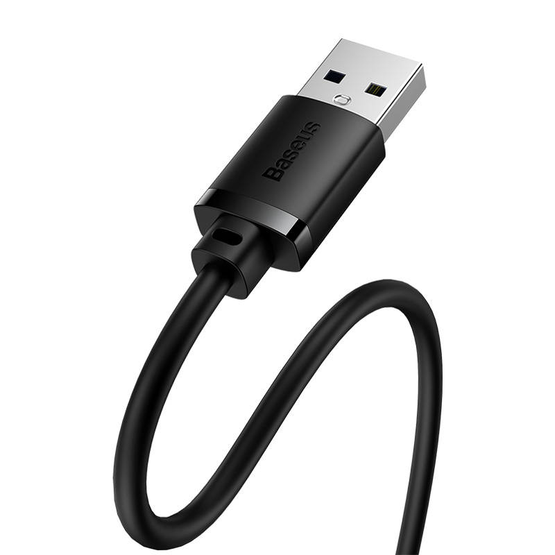 USB 2.0 prailginimo kabelis Baseus vyris į moterišką, AirJoy serija, 1.5 m (juodas)