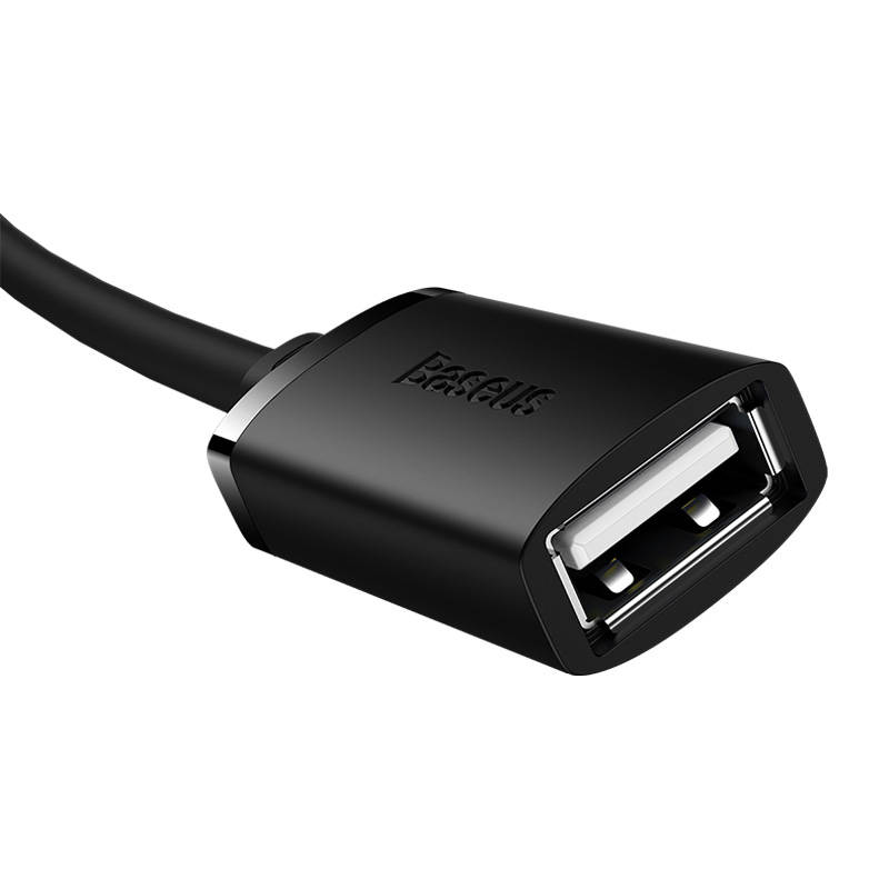 USB 2.0 prailginimo kabelis Baseus vyris į moterišką, AirJoy serija, 1.5 m (juodas)