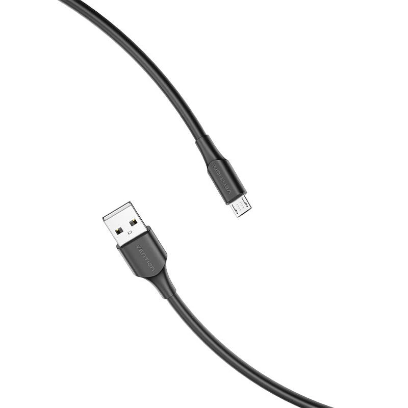 Vention USB 2.0 kištukas į mikro-B kištukas 2A 1.5 m ventiliacija CTIBG (juoda)