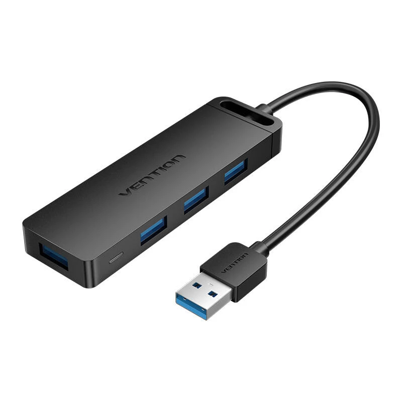 Vention USB2.0 to USB2.0 x 4 Hub su maitinimo šaltiniu Juodas 0,15m